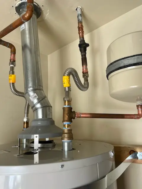 Water heater installation and plumbing repair in Harveston